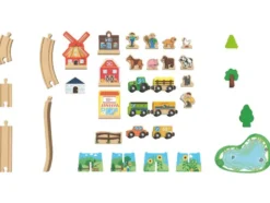 Holzeisenbahn-Set »Farm / Dinosaurier«