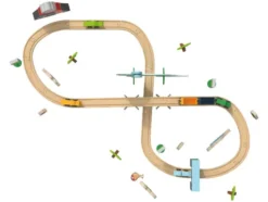 Holzeisenbahn-Set »Farm / Dinosaurier«