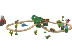 Holzeisenbahn-Set »Farm / Dinosaurier«