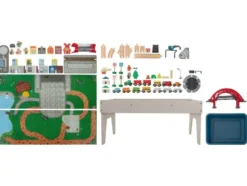 Holzeisenbahn Spieltisch, 100-teilig