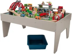 Holzeisenbahn Spieltisch, 100-teilig