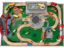 Holzeisenbahn Spieltisch, 100-teilig
