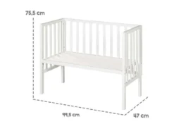 2in1 Beistellbett mit Barriere + Matratze