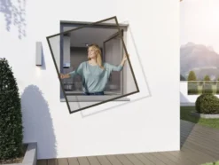 Insektenschutz Spannrahmen für Fenster, Komplettbausatz, ohne Bohren, B 130 x H 150 cm