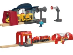 Interaktiver Bahnhof-Set / Feuerwehr Einsatz-Set