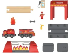 Interaktiver Bahnhof-Set / Feuerwehr Einsatz-Set