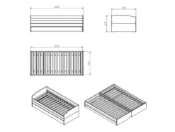 Inter Link Funktionsbett »Lotar« 90x200 cm, mit Ausziehbett