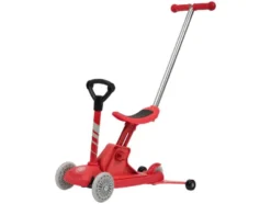 4-in-1 Tri-Scooter, mit Stützrädern