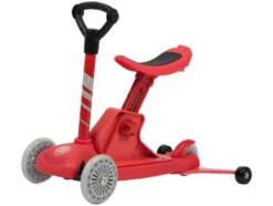 4-in-1 Tri-Scooter, mit Stützrädern