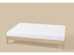 Jersey-Spannbettlaken mit Leinen, 140-160 x 200 cm