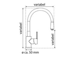 Küchenarmatur Flexo, mit Cold-Start Funktion