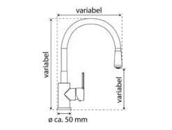 Küchenarmatur Flexo, mit Cold-Start Funktion