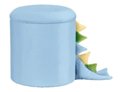 Kinderhocker mit Aufbewahrung, mit Holzfüßen
