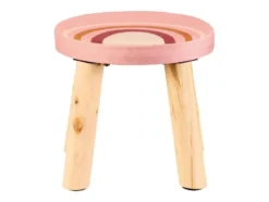 Kinderhocker mit Aufbewahrung, mit Holzfüßen