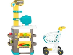 Kinder Kaufmannsladen mit Einkaufswagen