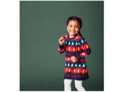 Kinder Strickkleid, mit weihnachtlichen Motiven