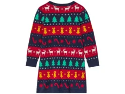 Kinder Strickkleid, mit weihnachtlichen Motiven