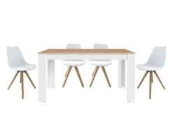KIRA Tischgruppe, Tisch 140 oder 160 cm, 4 Stühle