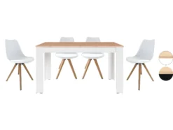 KIRA Tischgruppe, Tisch 140 oder 160 cm, 4 Stühle