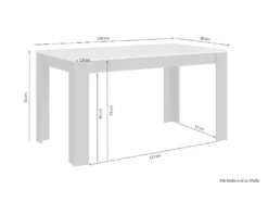 KIRA Tischgruppe, Tisch 140 oder 160 cm, 4 Stühle