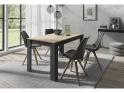 KIRA Tischgruppe, Tisch 140 oder 160 cm, 4 Stühle