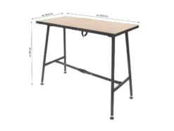 Klappwerkbank, B 112 X T 50,50 X H 85 cm, 200kg Belastung, FSC 100%, Buche