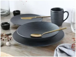 Kombiservice »Waves Black«, 16-teilig