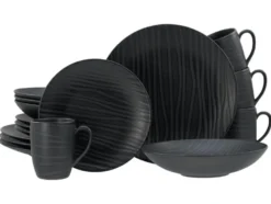 Kombiservice »Waves Black«, 16-teilig