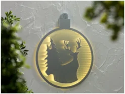 LED-Dekoration mit weihnachtsmotiv