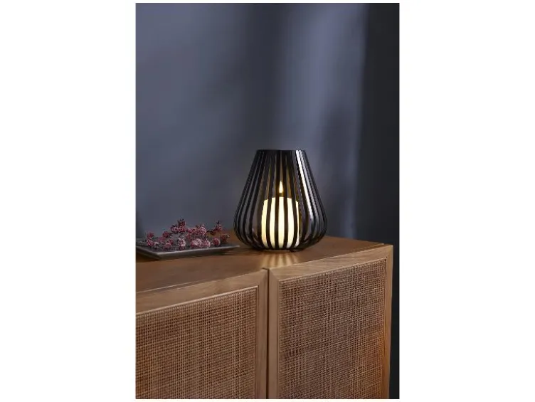 LED-Kerzenlaterne mit Flackereffekt