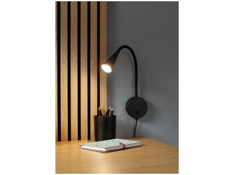 LED-Wandleuchte, mit flexiblem Metallhals