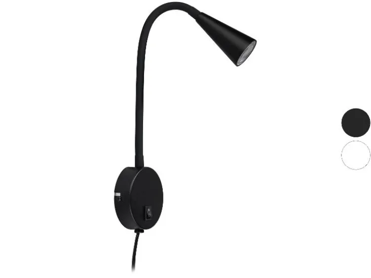 LED-Wandleuchte, mit flexiblem Metallhals