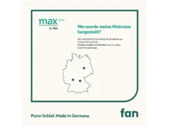 Mehrzonen-Komfortschaumkern-Matratze »max foam by fan« 90x200 cm von Stiftung Warentest "GUT (1,6)" getestet