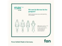 Mehrzonen-Komfortschaumkern-Matratze »max foam by fan« 90x200 cm von Stiftung Warentest 