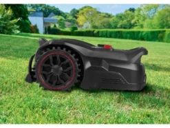 Mähroboter-Komplettset: Solar-Ladestation, PPAMR 1250 A1 mit Kamera & Garage