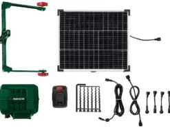 Mähroboter-Komplettset: Solar-Ladestation, PPAMR 1250 A1 mit Kamera & Garage