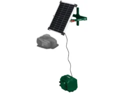 Mähroboter-Komplettset: Solar-Ladestation, PPAMR 1250 A1 mit Kamera & Garage