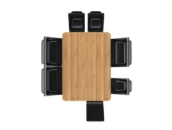 Multifunktionales Bambus Schneidebrett, mit Smartphone-/Tablet-Halter