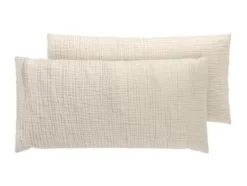 Musselin-Kissenbezüge, 2 Stück, 40 x 80 cm