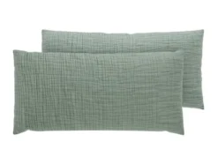 Musselin-Kissenbezüge, 2 Stück, 40 x 80 cm