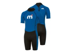 Neoprenanzug Shorty, kurz, mit Reißverschluss am Rücken, blau/schwarz