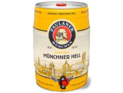 Original Münchner Hell 5 Liter Bierfass mit Zapfhahn, Pfandfrei