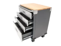ProLine Rollwagen mit 4 Schubladen oder 2 Türen, B 71 X T 46 X H 89cm, FSC 100%, Buche