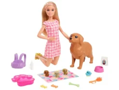 Puppenset »Hund und Welpen / Haarspiel«