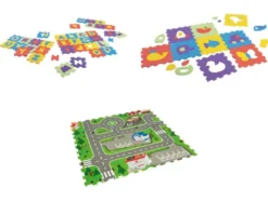 Puzzlematten Zahlen und Buchstaben / Puzzlematten Tiere und Fahrzeuge / Puzzlematten Stadt