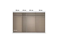 Quadra Schwebetürenschrank mit Spiegelelementen