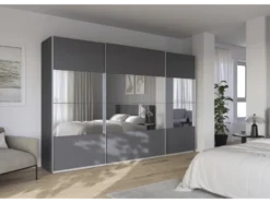 Quadra Schwebetürenschrank mit Spiegelelementen