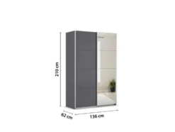 Quadra Schwebetürenschrank mit Spiegelelementen