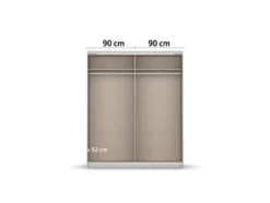 Quadra Schwebetürenschrank mit Spiegelelementen