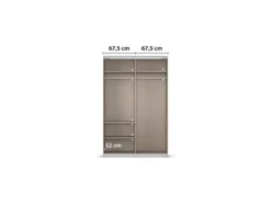 Quadra Schwebetürenschrank mit Spiegelelementen